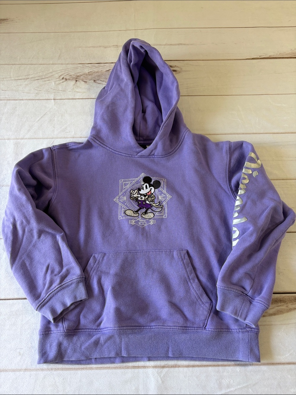 Disney Parks 100 Years of Wonder Lavender Embroidered Hoodie